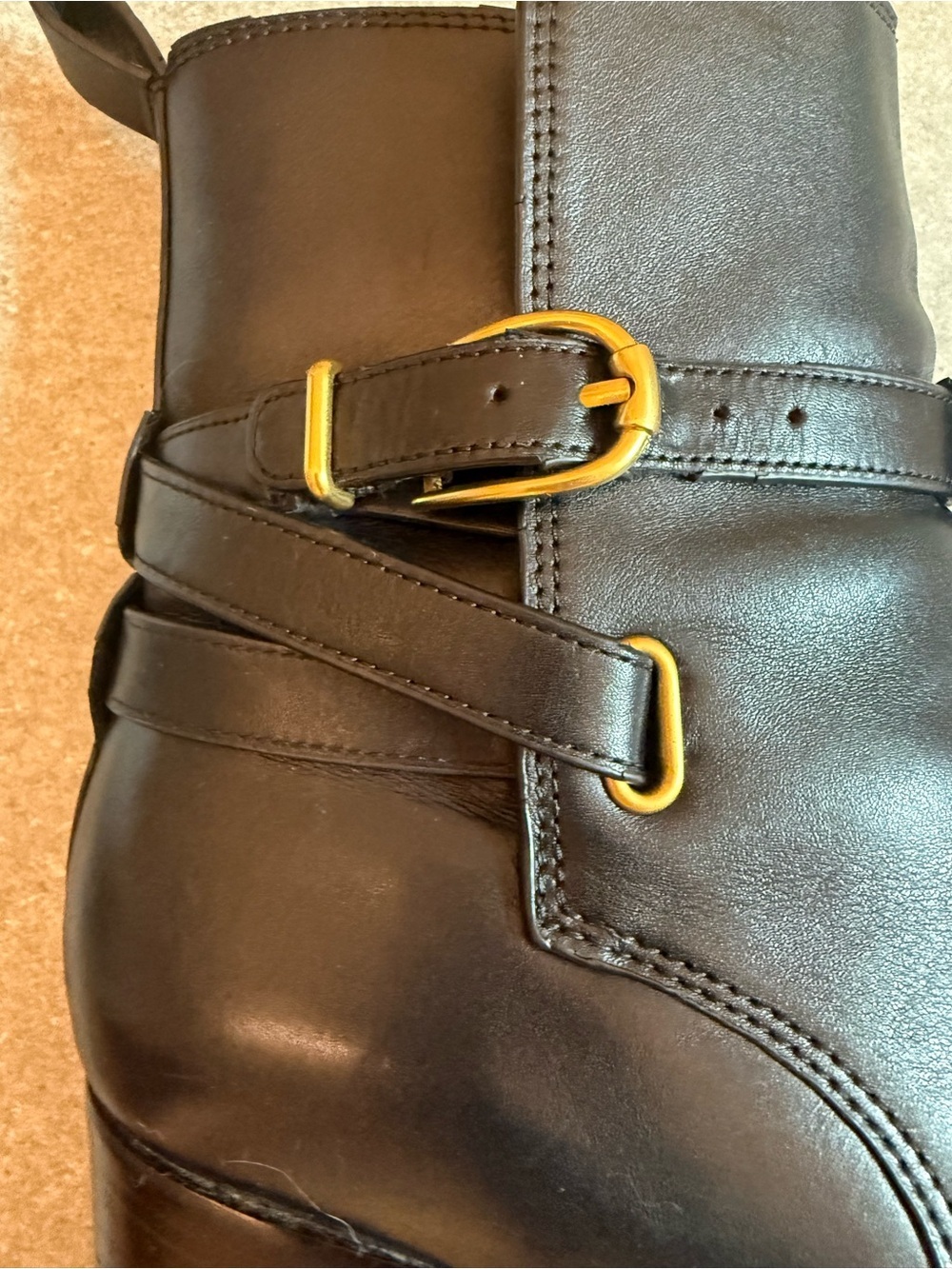 Veronica Beard Sohelia Black Leather Strap Ankle Boots Bootie - Picture 8 of 12